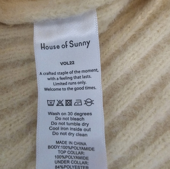 HOUSE OF SUNNY DOUBOR COLLAR PEGGY CROPPED CARDIGAN SZ US 10 UK 14 - Picture 17 of 17